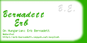 bernadett erb business card